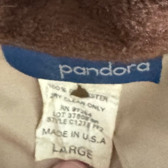 PANDORA Vintage 90s Women’s Brown 2 Button Jacket-Size Large - Picture 3 of 8